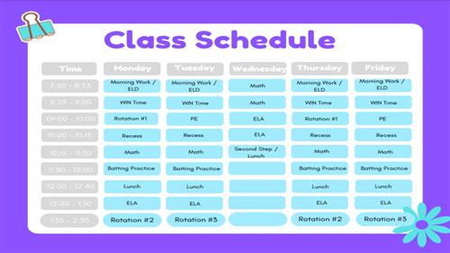 Schedule